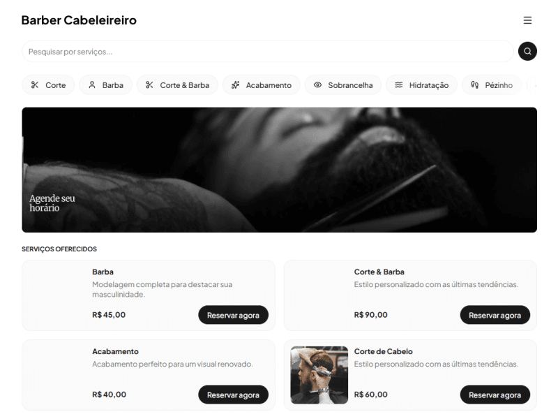 Agendamento para Barbearia