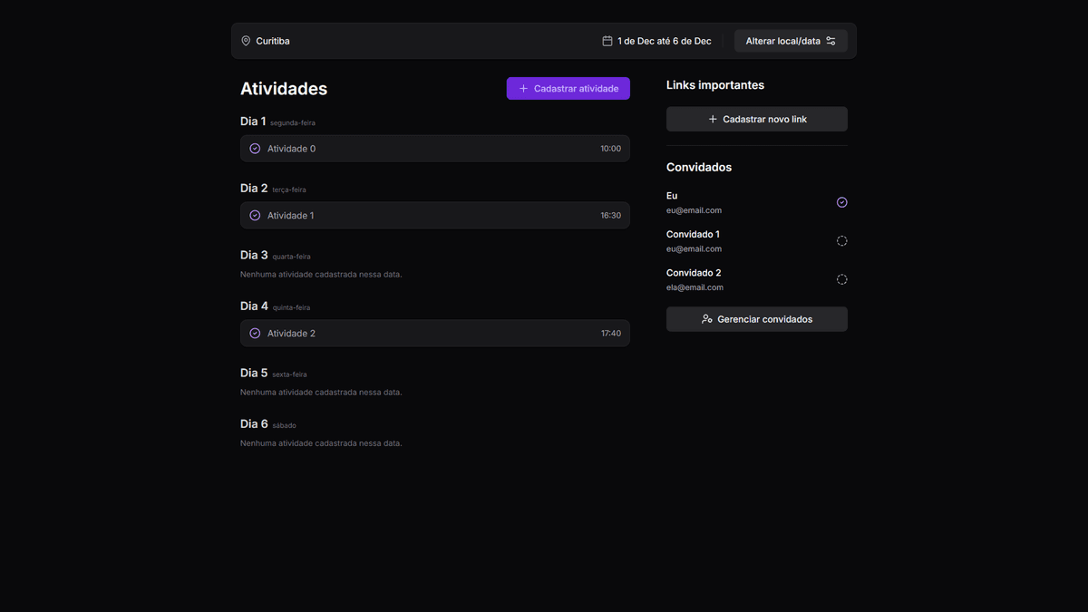 Planner para viagem - Screenshot 2